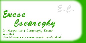 emese csepreghy business card